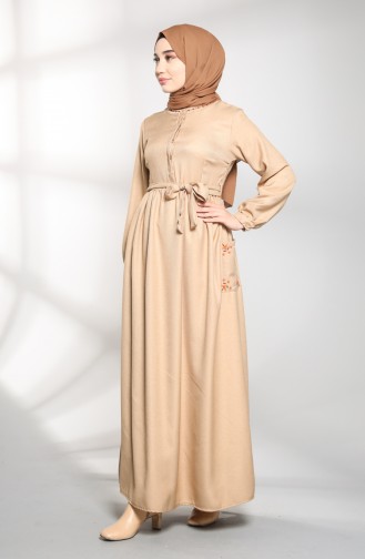 Robe Hijab Beige 21K8175-06