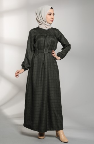 Dunkelgrün Hijab Kleider 21K8179-04