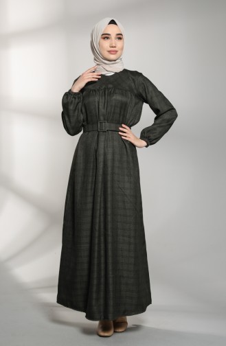 Robe Hijab Vert Foncé 21K8179-04