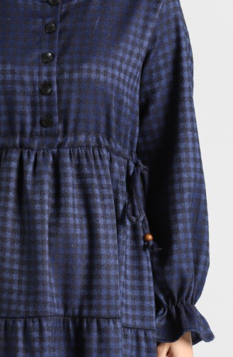 Saks-Blau Hijab Kleider 21K8188-04
