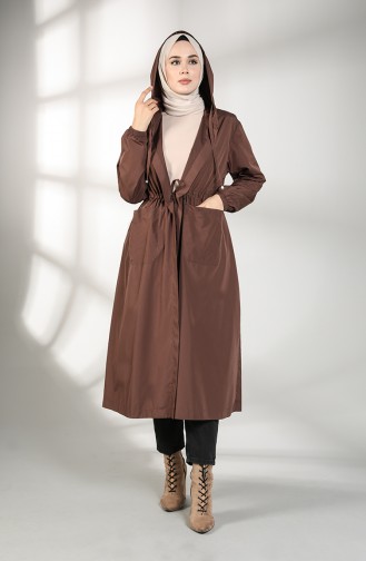 Trench Coat Couleur Brun 2051-02