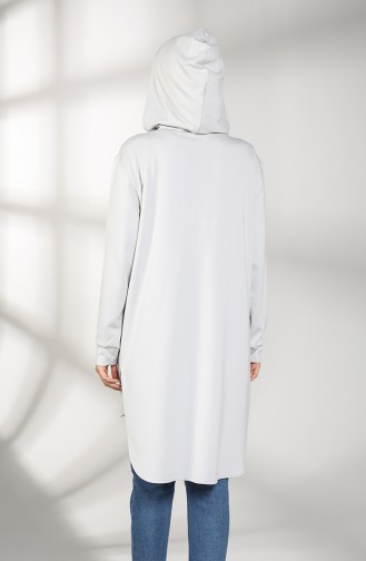 Hooded Asymmetric Tunic 8281-01 Gray 8281-01