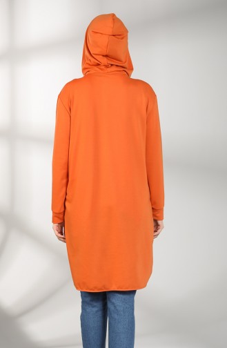 Hooded Asymmetric Tunic 8281-04 Orange 8281-04