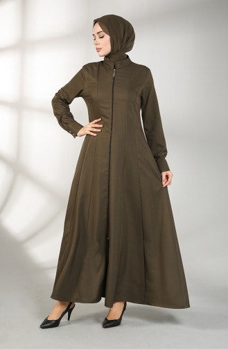 Khaki Abaya 2214-02