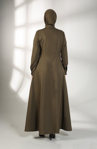 Khaki Abaya 2214-02