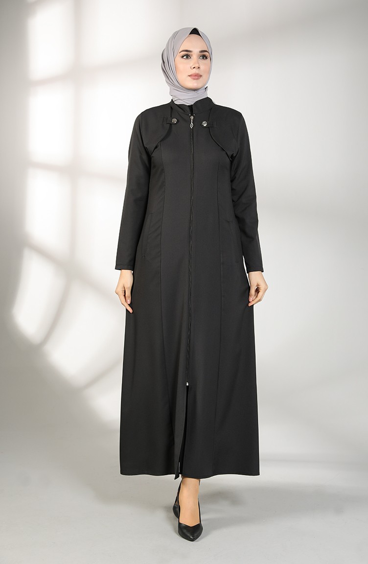 Bolero Gorunumlu Ferace 2215 01 Siyah Sefamerve