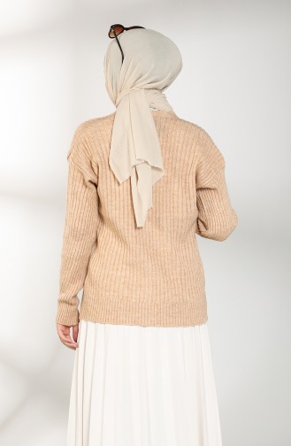 Dunkel-Beige Strickjacke 0593-01