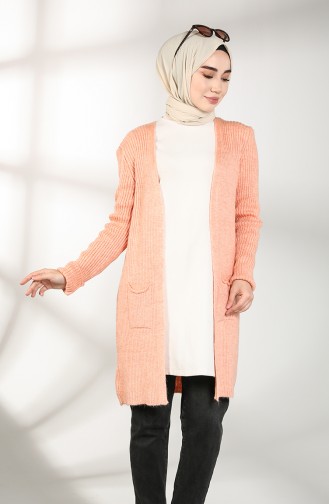 Lachsrosa Strickjacke 3019-04