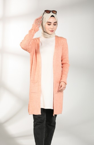 Lachsrosa Strickjacke 3019-04