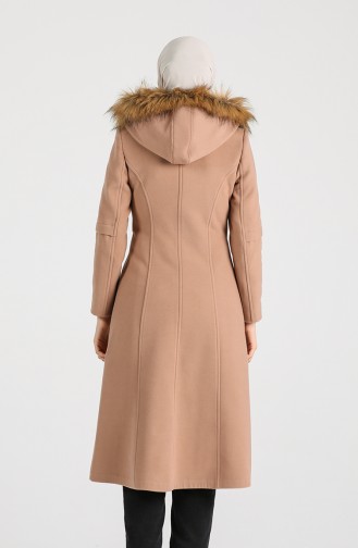 Fur Cashmere Coat 1017-05 Beige 1017-05