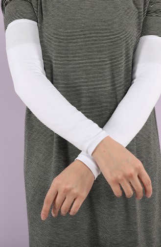Düz Penye Kolluk 1094-02 Beyaz