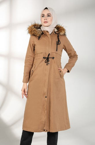 Fur Coat 7107-02 Milk Coffee 7107-02