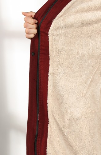 Fur Coat 7107-04 Claret Red 7107-04