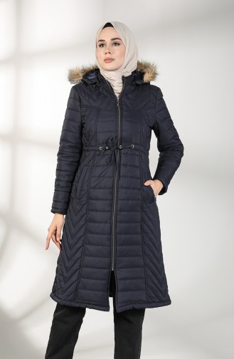 Manteau Bleu Marine 0136-01