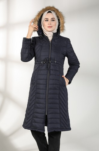 Manteau Bleu Marine 0136-01