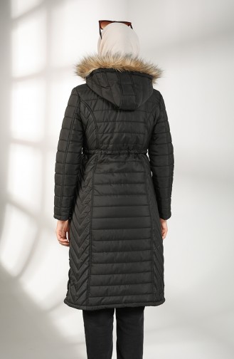 Hooded quilted Coat 0136-02 Black 0136-02