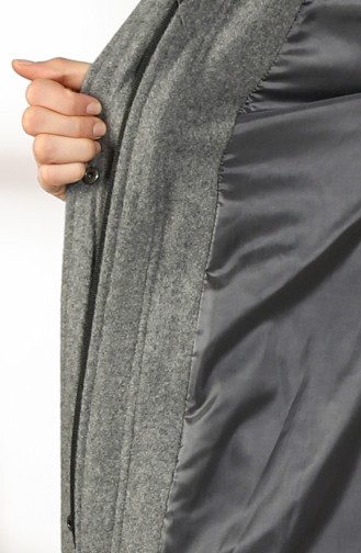 Fur Hooded Coat 2082-01 Gray 2082-01