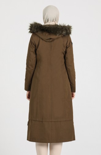 Hooded Coat 4005-01 Khaki 4005-01