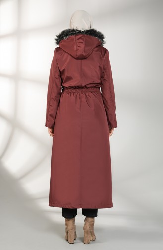 Hooded Long Coat 9059-01 Damson 9059-01