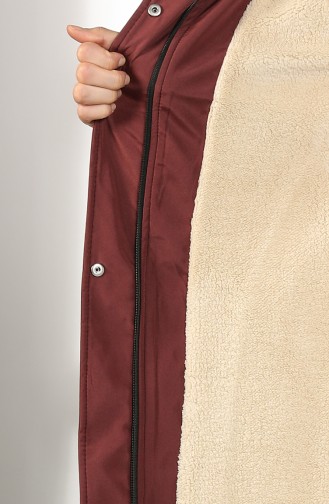 Hooded Long Coat 9059-01 Damson 9059-01