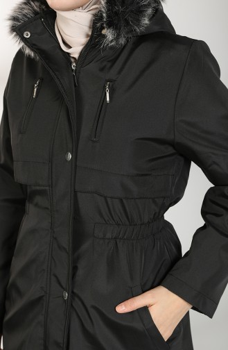 Hooded Long Coat 9059-03 Black 9059-03