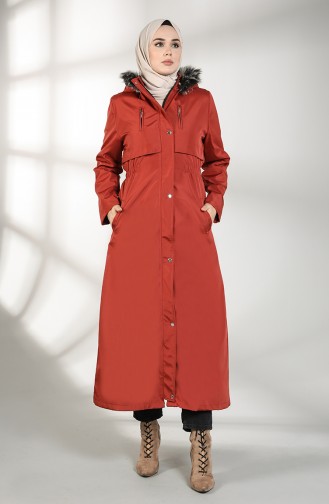 Hooded Long Coat 9059-06 Tile 9059-06