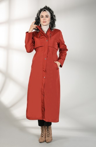 Hooded Long Coat 9059-06 Tile 9059-06