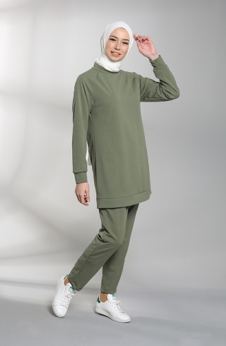 Raglan Sleeve Tunic Trousers Double Suit 0935-01 Khaki 0935-01