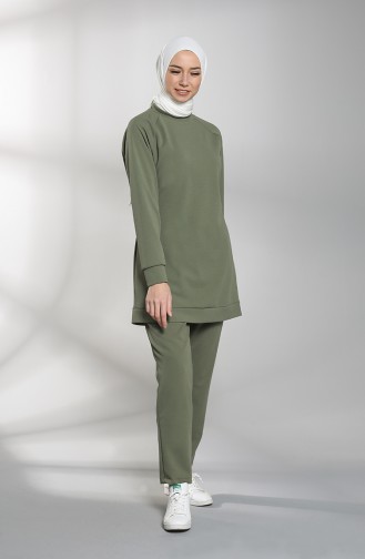 Raglan Sleeve Tunic Trousers Double Suit 0935-01 Khaki 0935-01