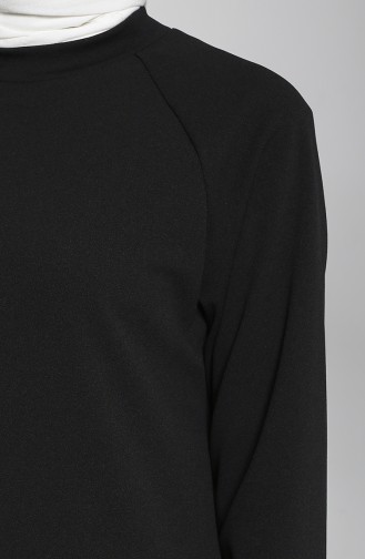Raglan Sleeve Tunic Trousers Double Suit 0935-04 Black 0935-04