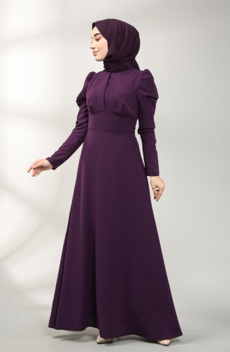 Lila Hijab-Abendkleider 5412-03