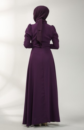 Pleated Evening Dress 5412-03 Purple 5412-03