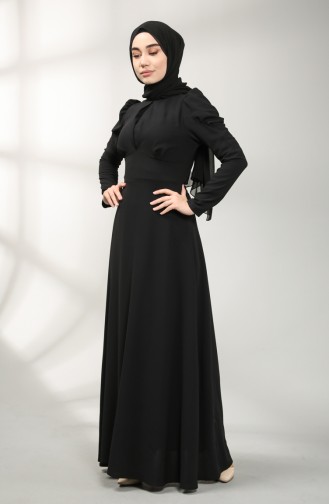 Habillé Hijab Noir 5412-04