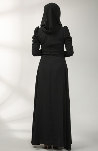 Habillé Hijab Noir 5412-04