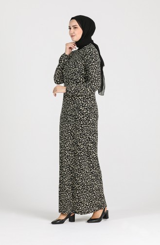 Schwarz Hijab Kleider 8888-01