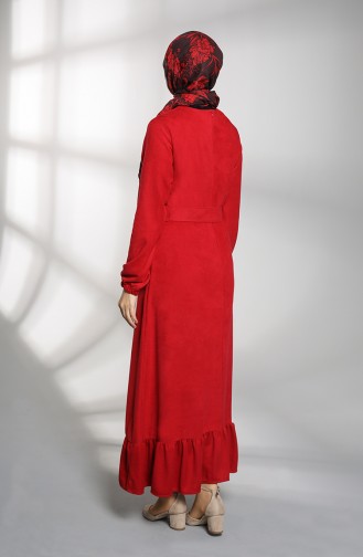 فستان أحمر كلاريت 1485-02