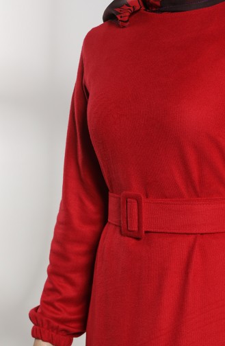 فستان أحمر كلاريت 1485-02