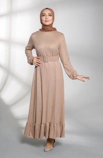 فستان بني مائل للرمادي 1485-03