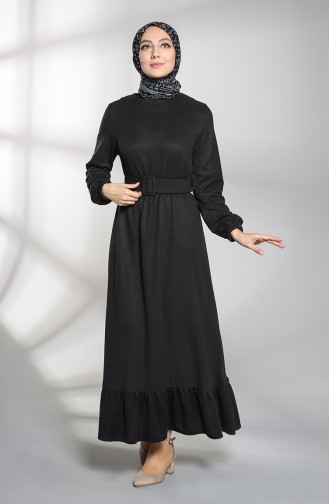 Belted Dress 1485-05 Black 1485-05
