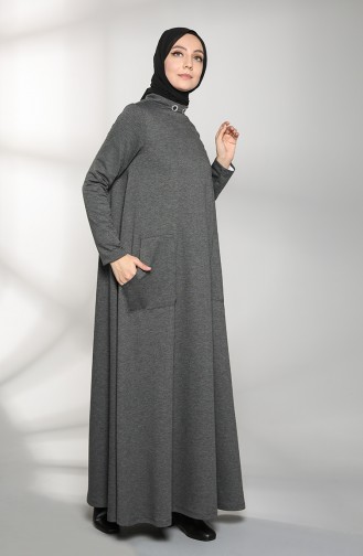 Anthrazit Hijab Kleider 88105-09