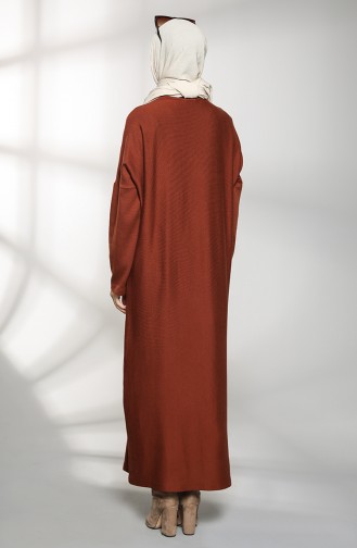 Robe Hijab Couleur brique 8141-01