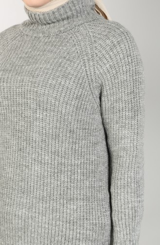 Knitwear Neck Tunic 3014-07 Gray 3014-07