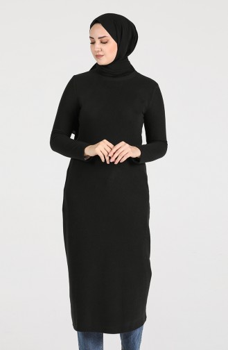 Triko Uzun Tunik 2095-03 Siyah
