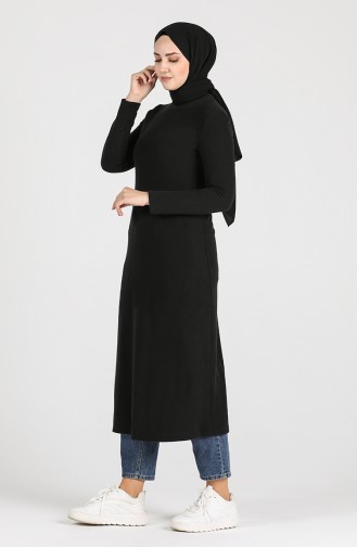 Triko Uzun Tunik 2095-03 Siyah