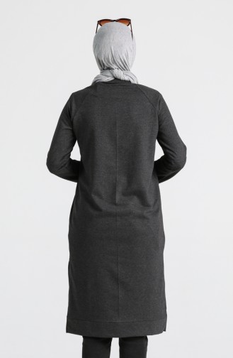 Zippered Raglan Sleeve Tunic 3150-23 Anthracite 3150-23