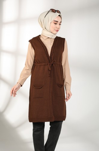 Gilet Sans Manches Couleur Brun 4130-12