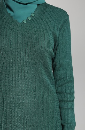 Smaragdgrün Bluse 5996-01