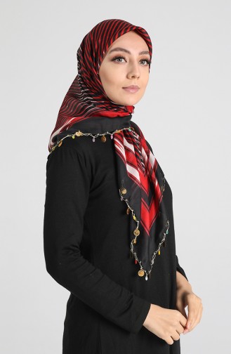Boncuklu Karadeniz Yazması Y4-01 Kırmızı Siyah