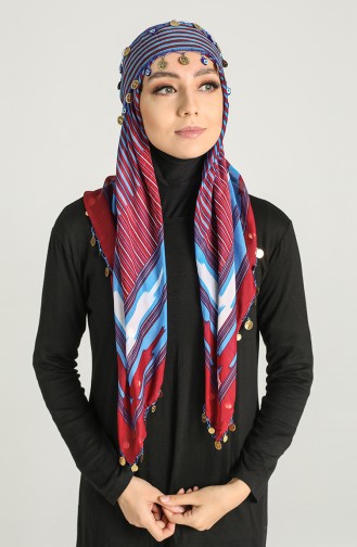 Claret red Hoofddoek 6-03