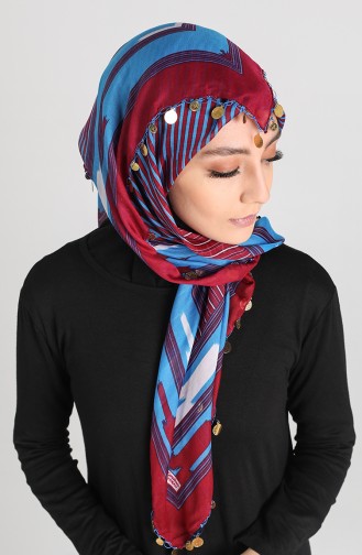 Claret red Hoofddoek 6-03